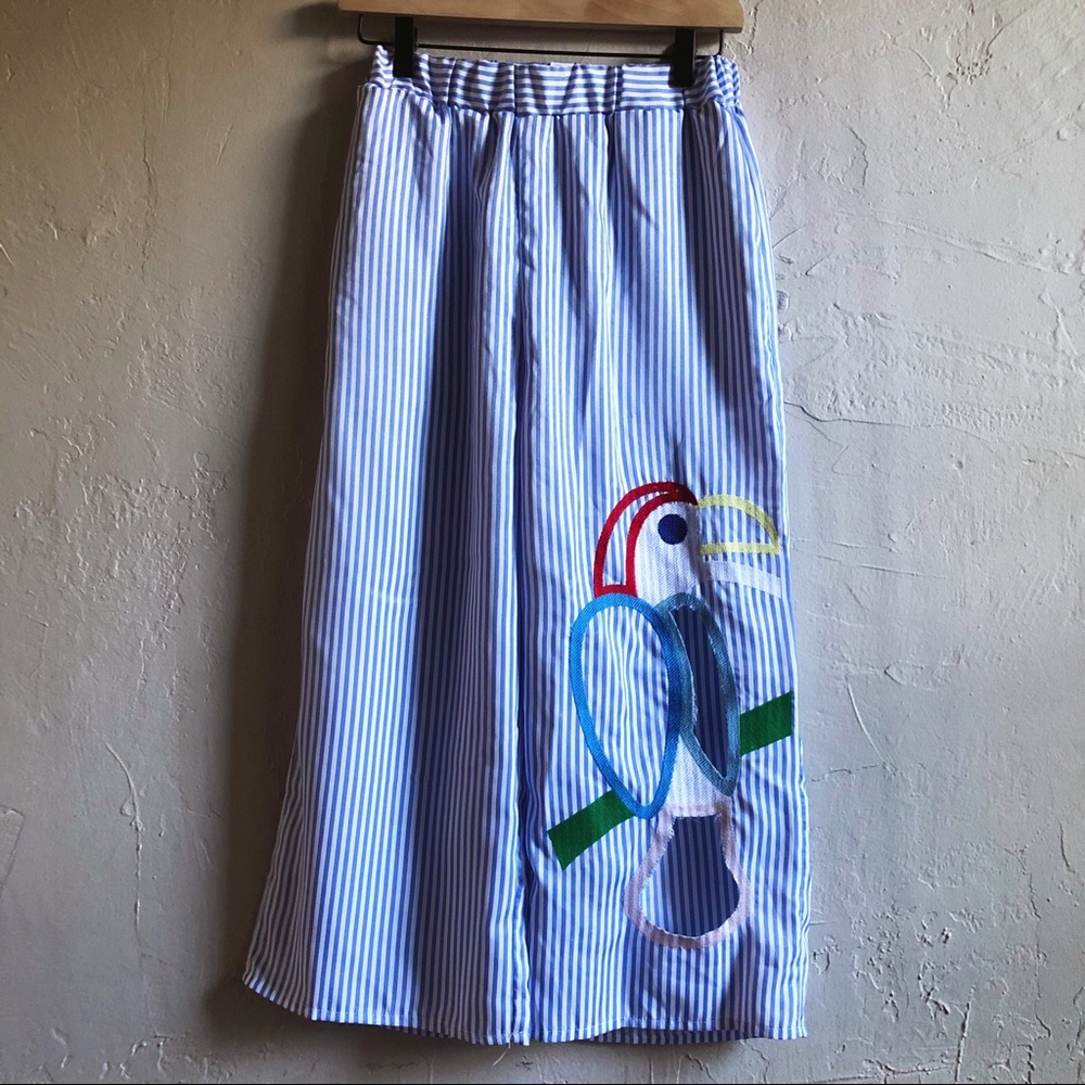 Vintage bird cut-out pants